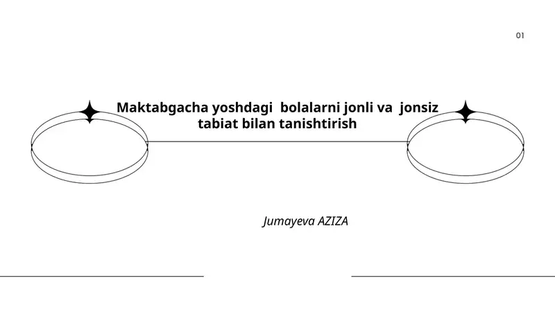 Jonli va jonsiz tabiat bilan tanishtirish