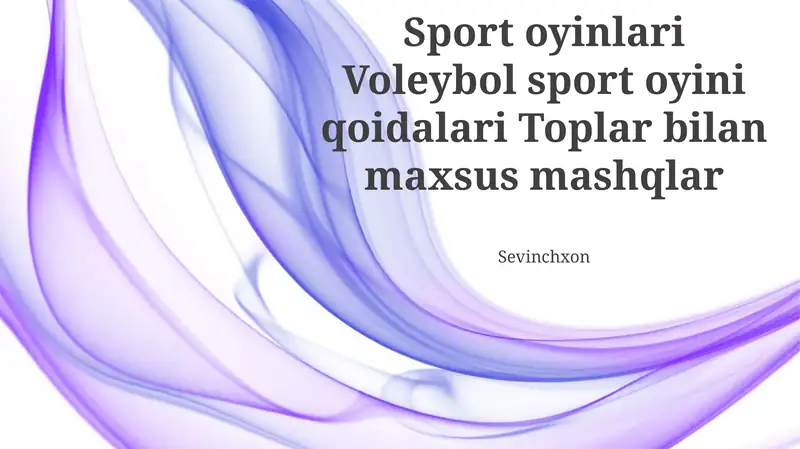 Voleybol o'yini qoidalari