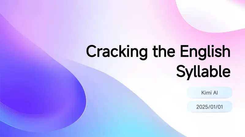 Cracking the English Syllable