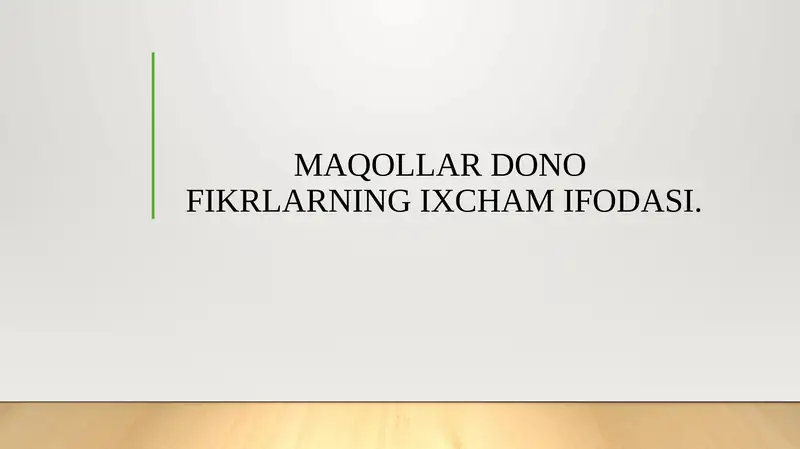 MAQOLLAR DONO FIKRLARNING IXCHAM IFODASI.