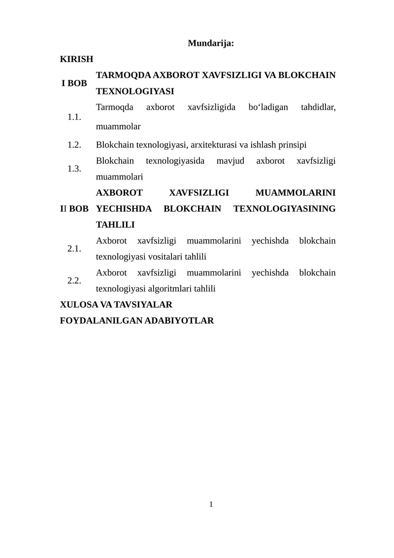 Blokchain texnologiyasi
