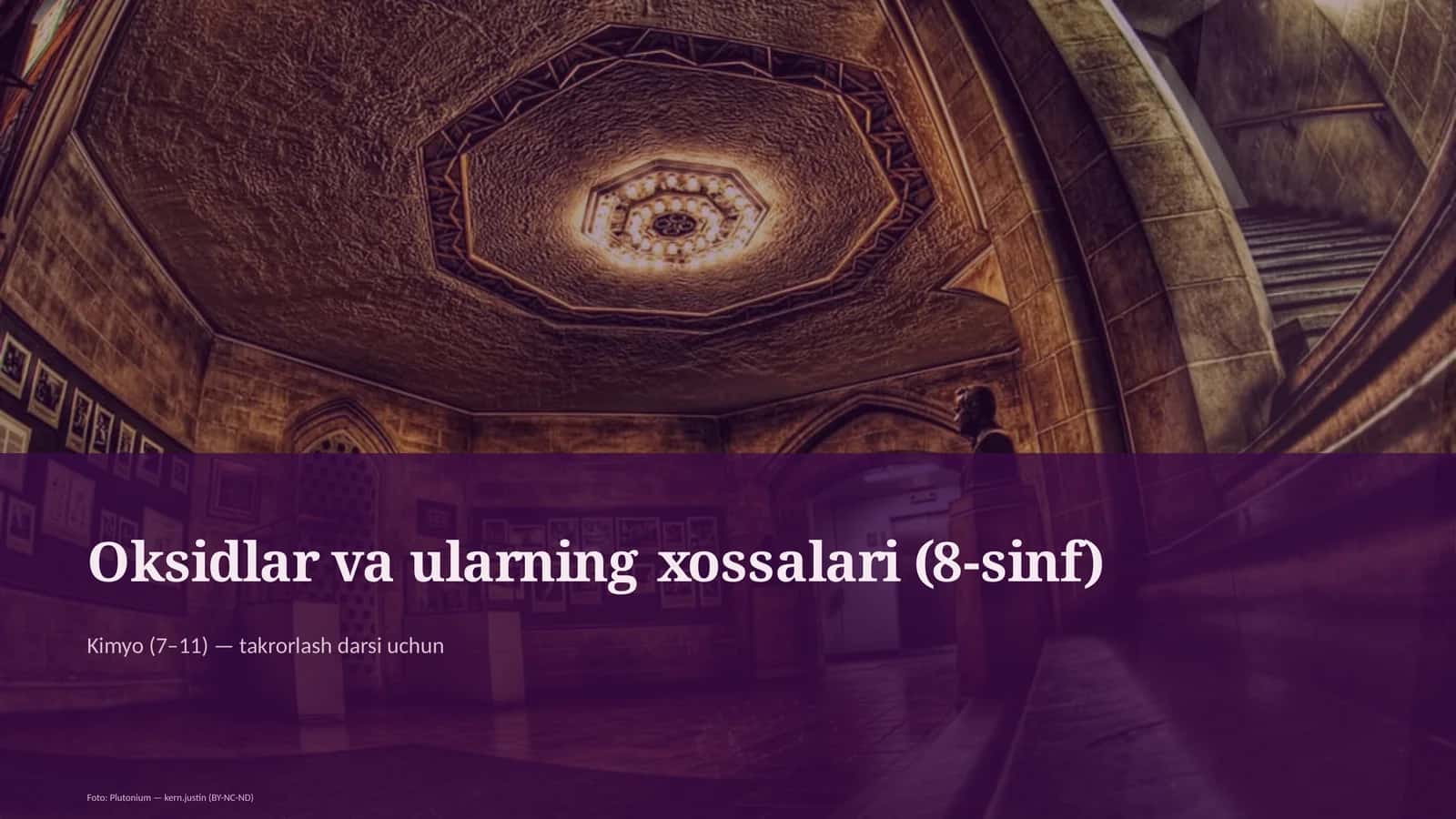 Oksidlar va ularning xossalari (8-sinf)