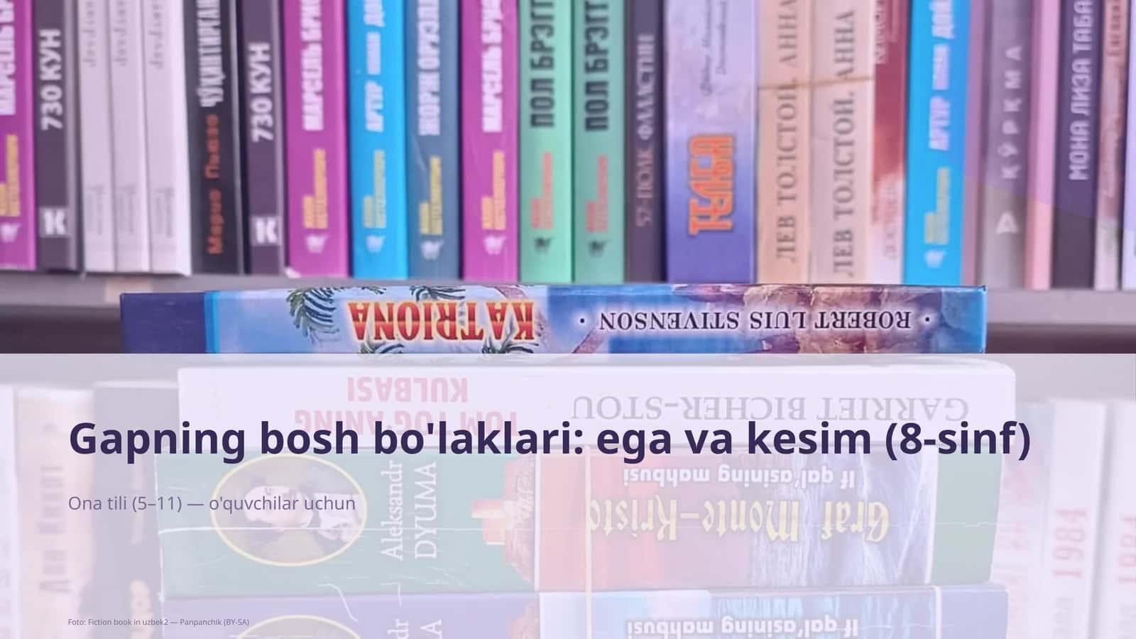 Gapning bosh bo'laklari: ega va kesim (8-sinf)
