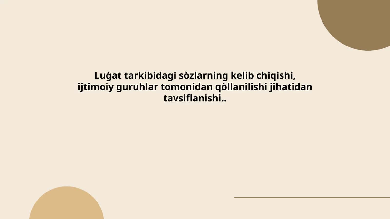 Luģat tarkibidagi sòzlarning kelib chiqishi