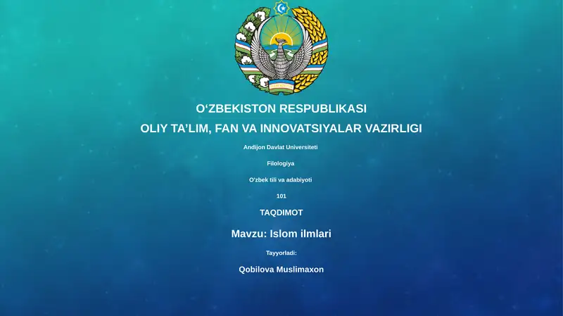Islom ilmlari