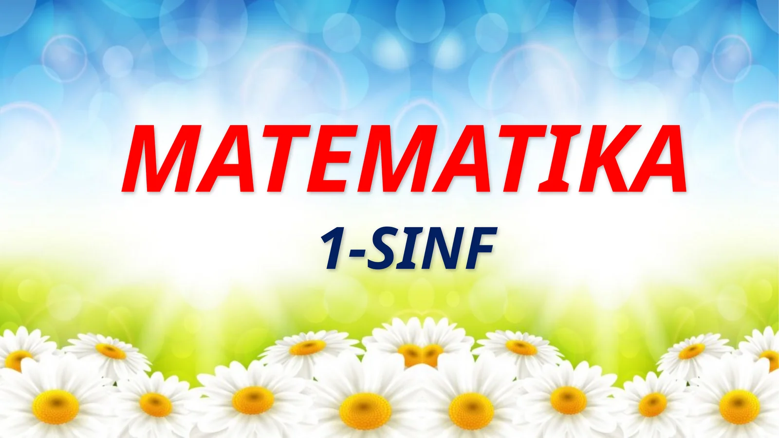 Matematika 1-SINF