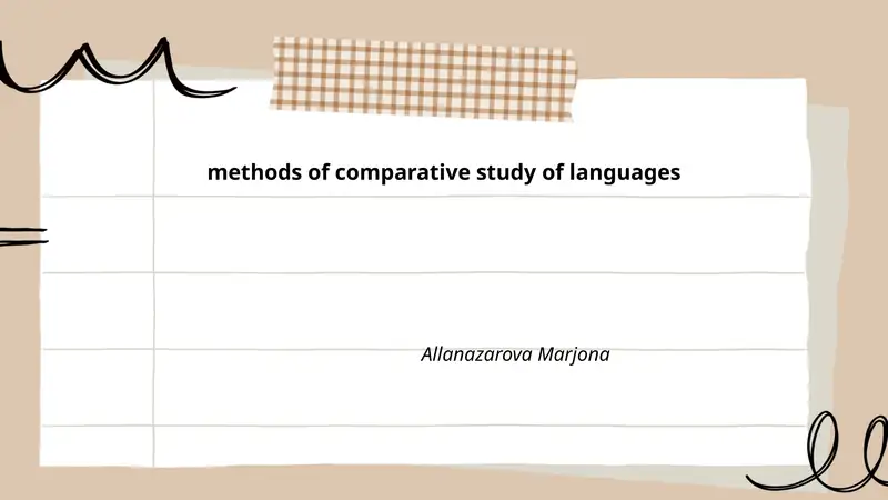 Comparative Study of Languages
