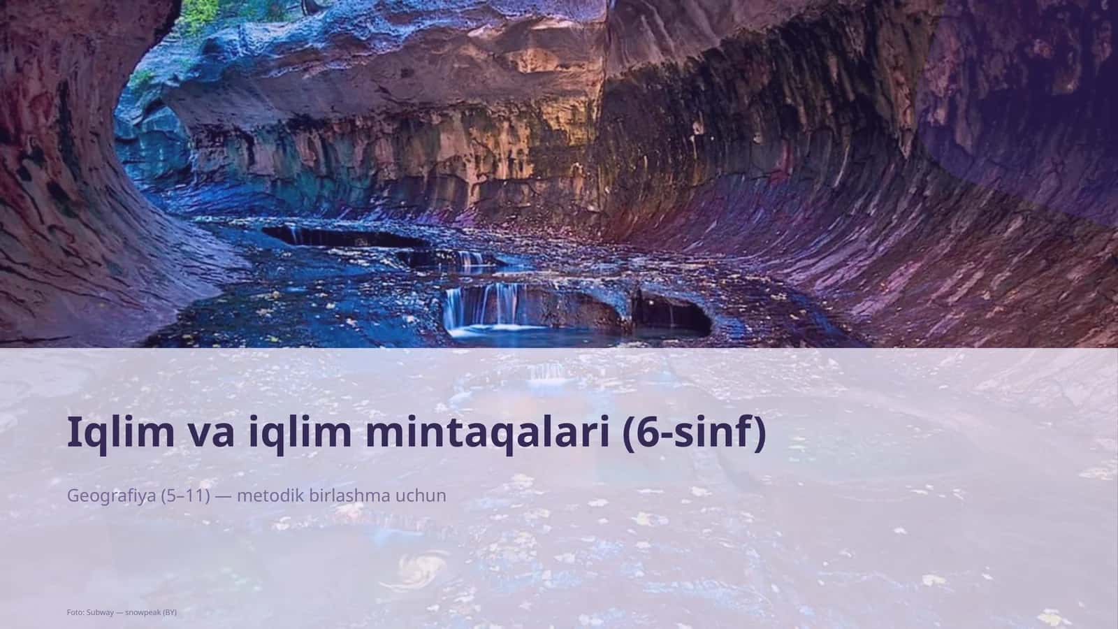 Iqlim va iqlim mintaqalari (6-sinf)