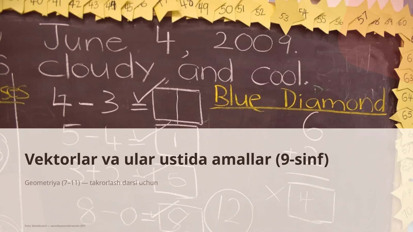 Vektorlar va ular ustida amallar (9-sinf)