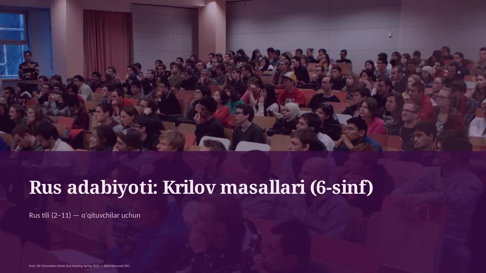 Rus adabiyoti: Krilov masallari (6-sinf)