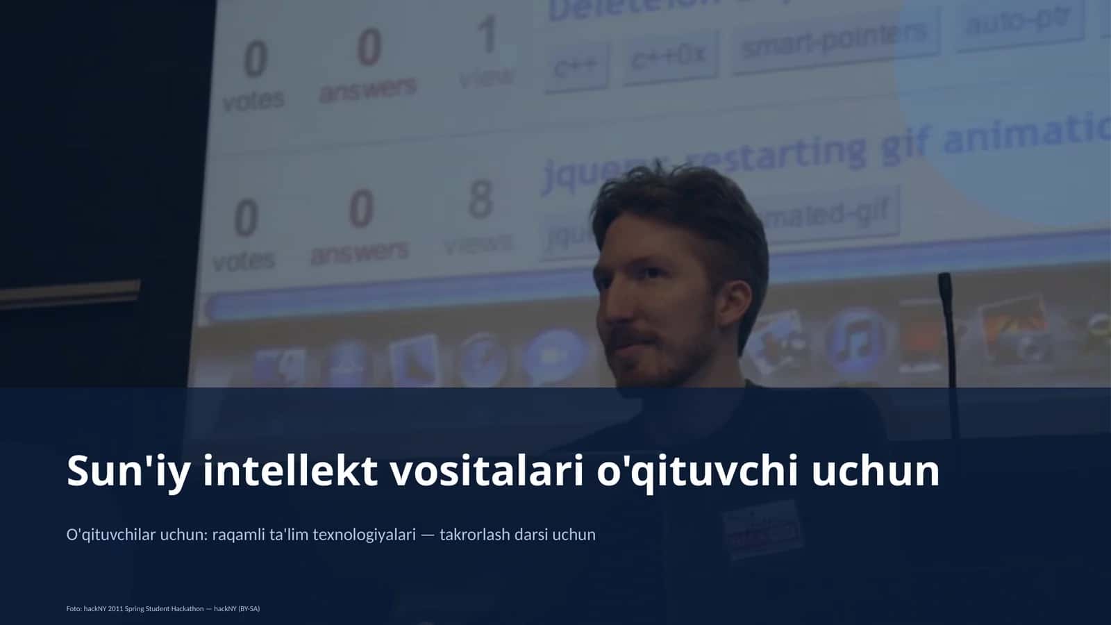 Sun'iy intellekt vositalari o'qituvchi uchun