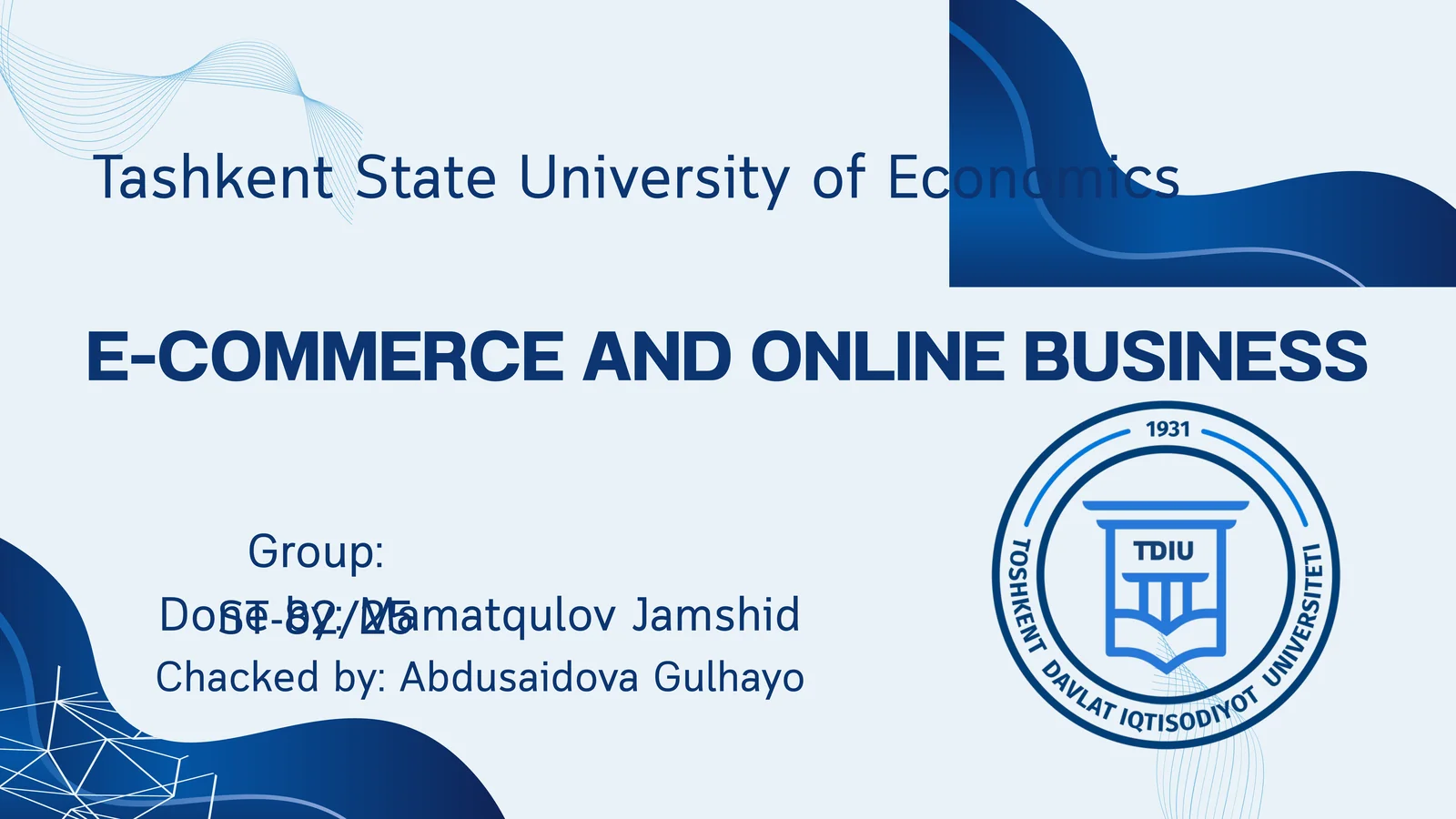 E-COMMERCE AND ONLINE BUSINESS
