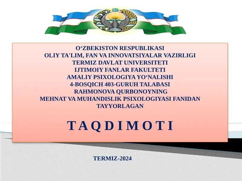 Kasbiy Faoliyat va Kasbiy Qobiliyatlar