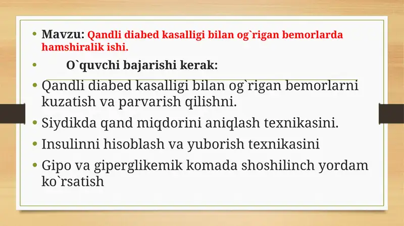 Qandlidiab-edkasalligibilanog`riganbemorlar