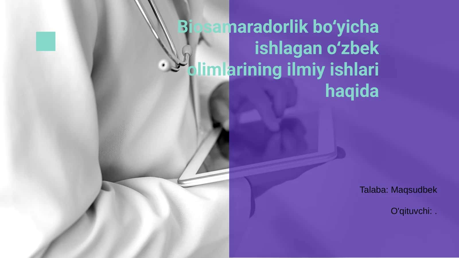 Biosamaradorlik bo‘yicha ishlagan o‘zbek olimlarining ilmiy ishlari haqida