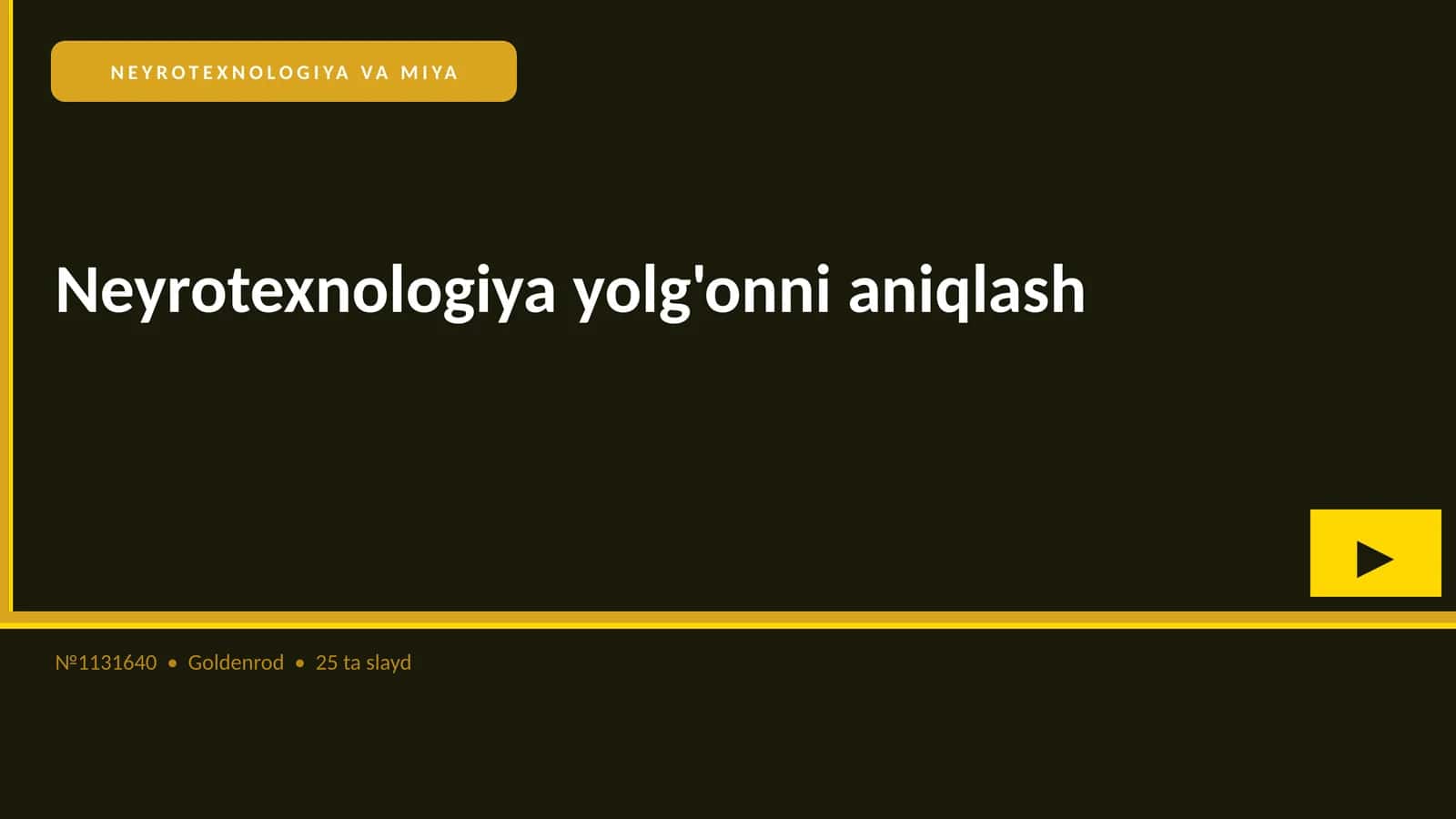 NEYROTEXNOLOGIYA VA MIYA