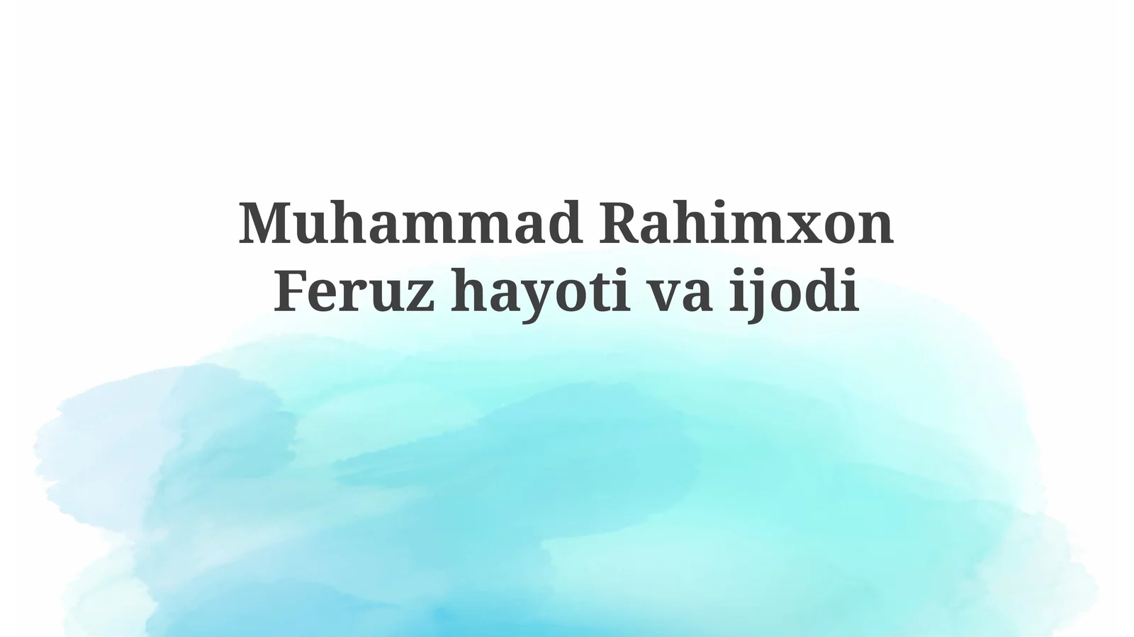 Muhammad Rahimxon Feruz: Hayoti va Siyosiy Faoliyati