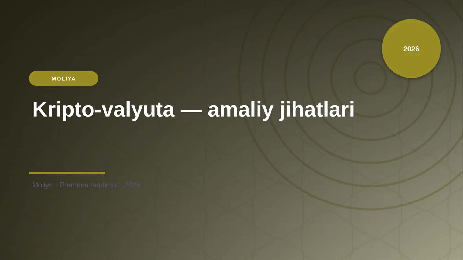Kripto-valyuta — amaliy jihatlari