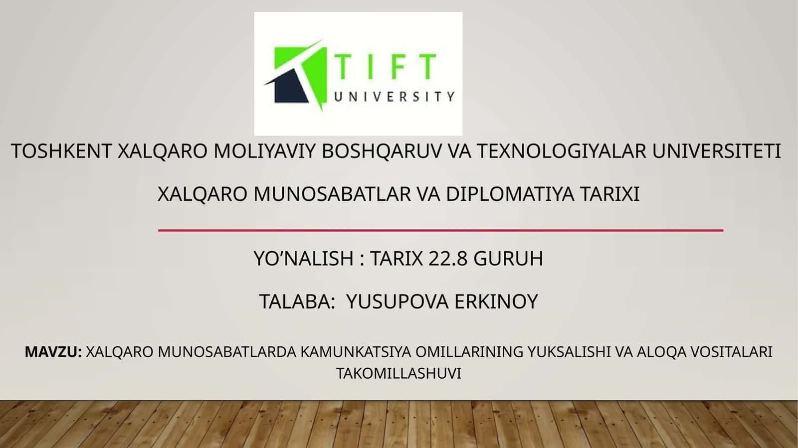 Xalqaro munosabatlarda kommunikatsiya omillarining yuksalishi va aloqa vositalari takomillashuvi