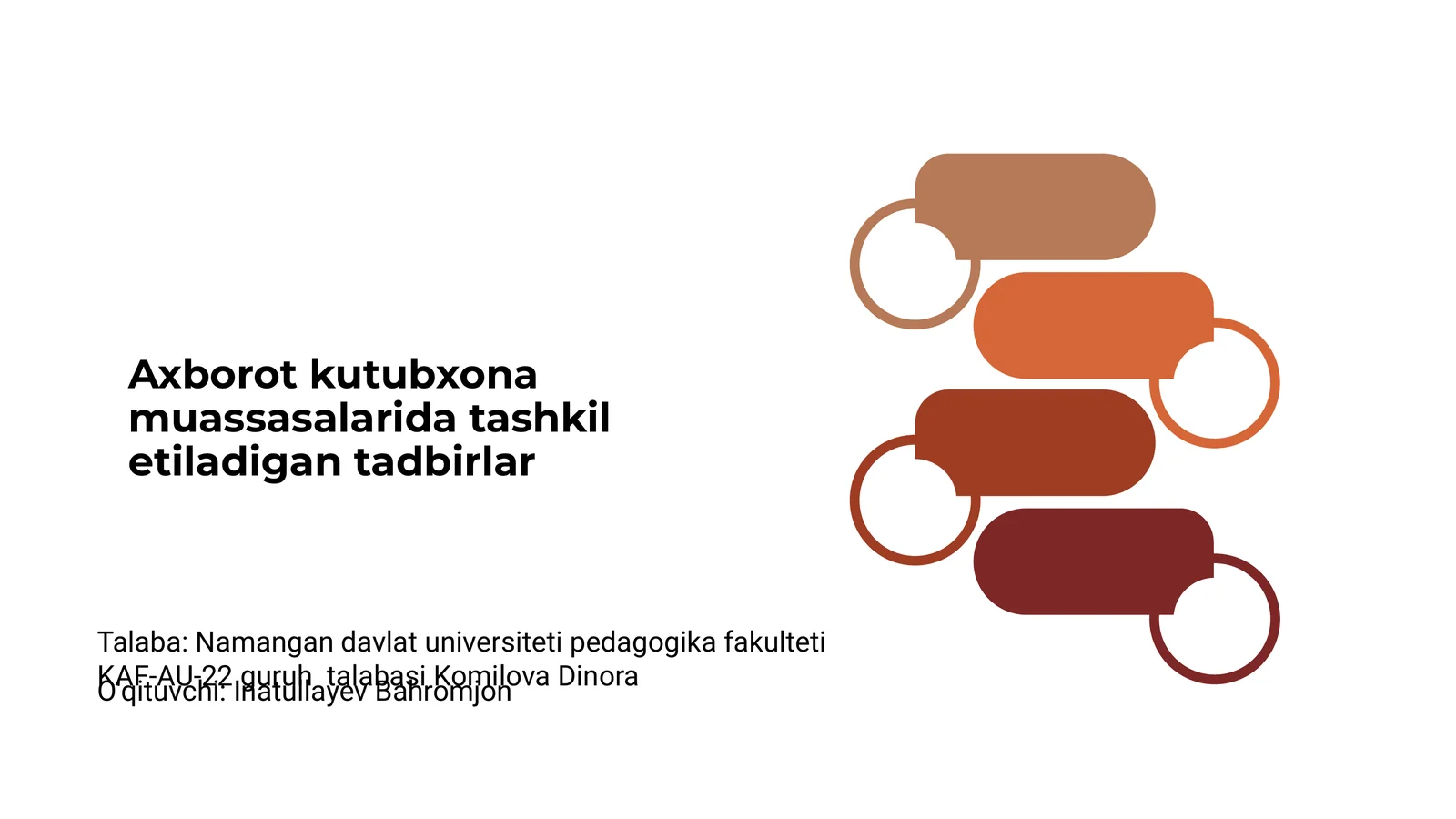 Axborot kutubxona muassasalarida tashkil etiladigan tadbirlar