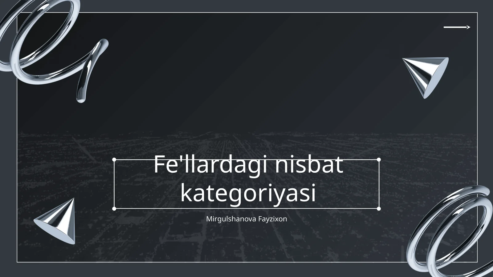 Fe'llardagi nisbat kategoriyasi