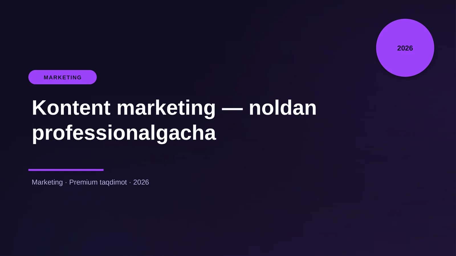 Kontent marketing — noldan professionalgacha