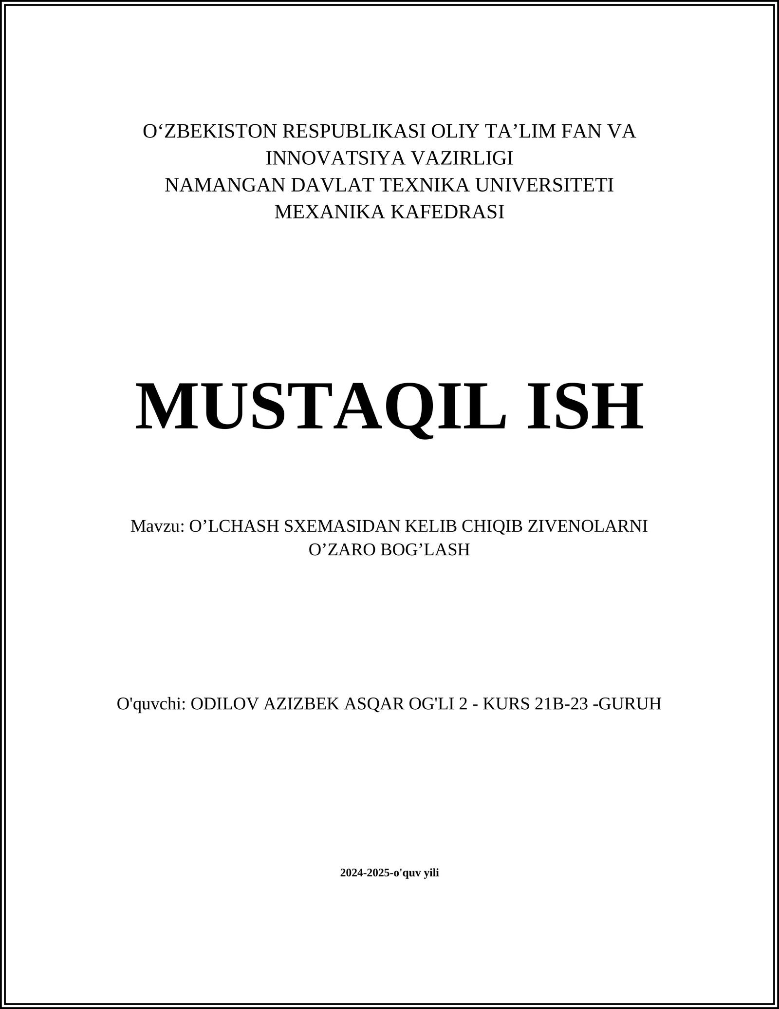 O'lchash sxemasidagi elektr toki o'lchash