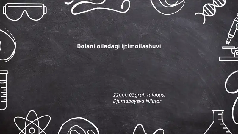 Bolani oiladagi ijtimoilashuvi