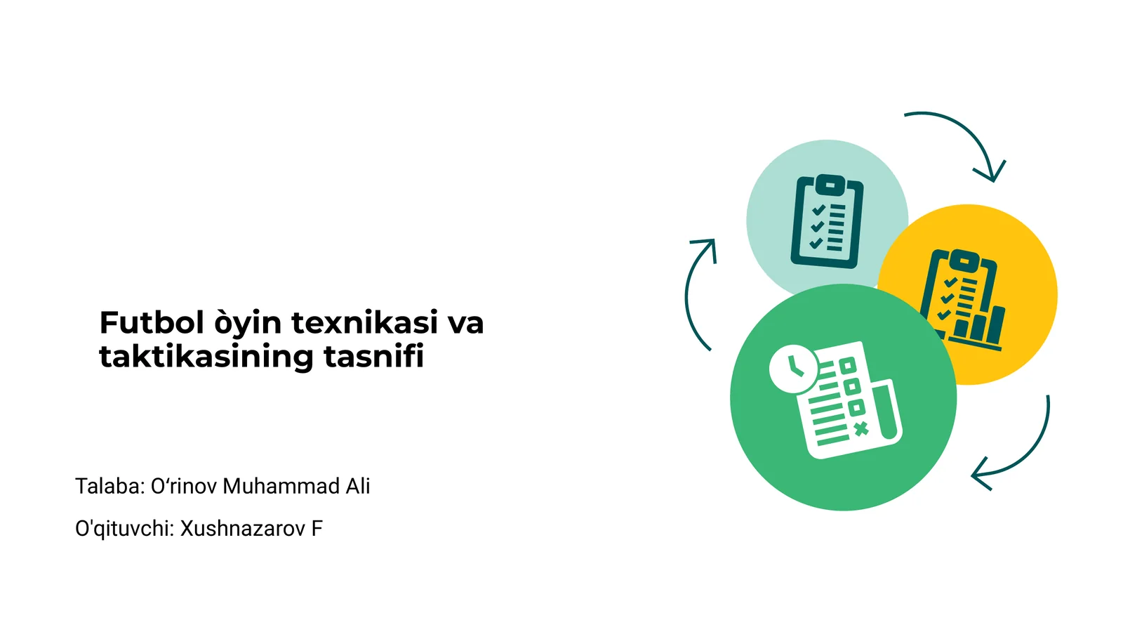 Futbol òyin texnikasi va taktikasining tasnifi