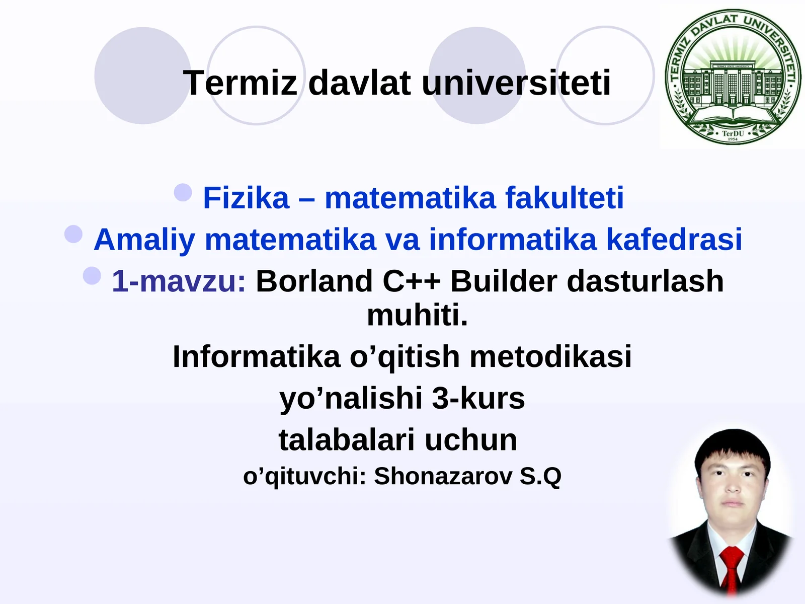 Borland C++ Builder dasturlash muhiti