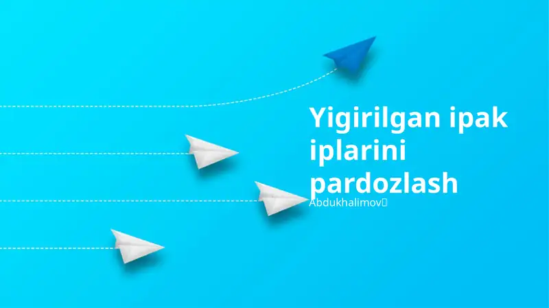 Yigirilgan ipak iplarini pardozlash