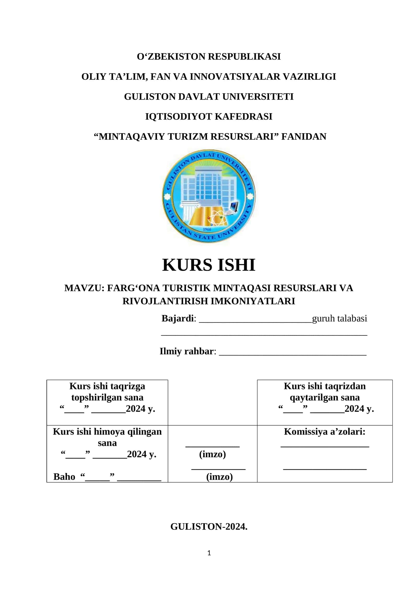 Mintaqaviy Turizm Resurslari