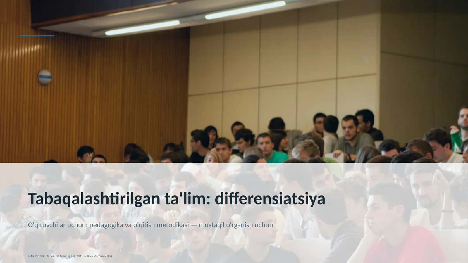 Tabaqalashtirilgan ta'lim: differensiatsiya
