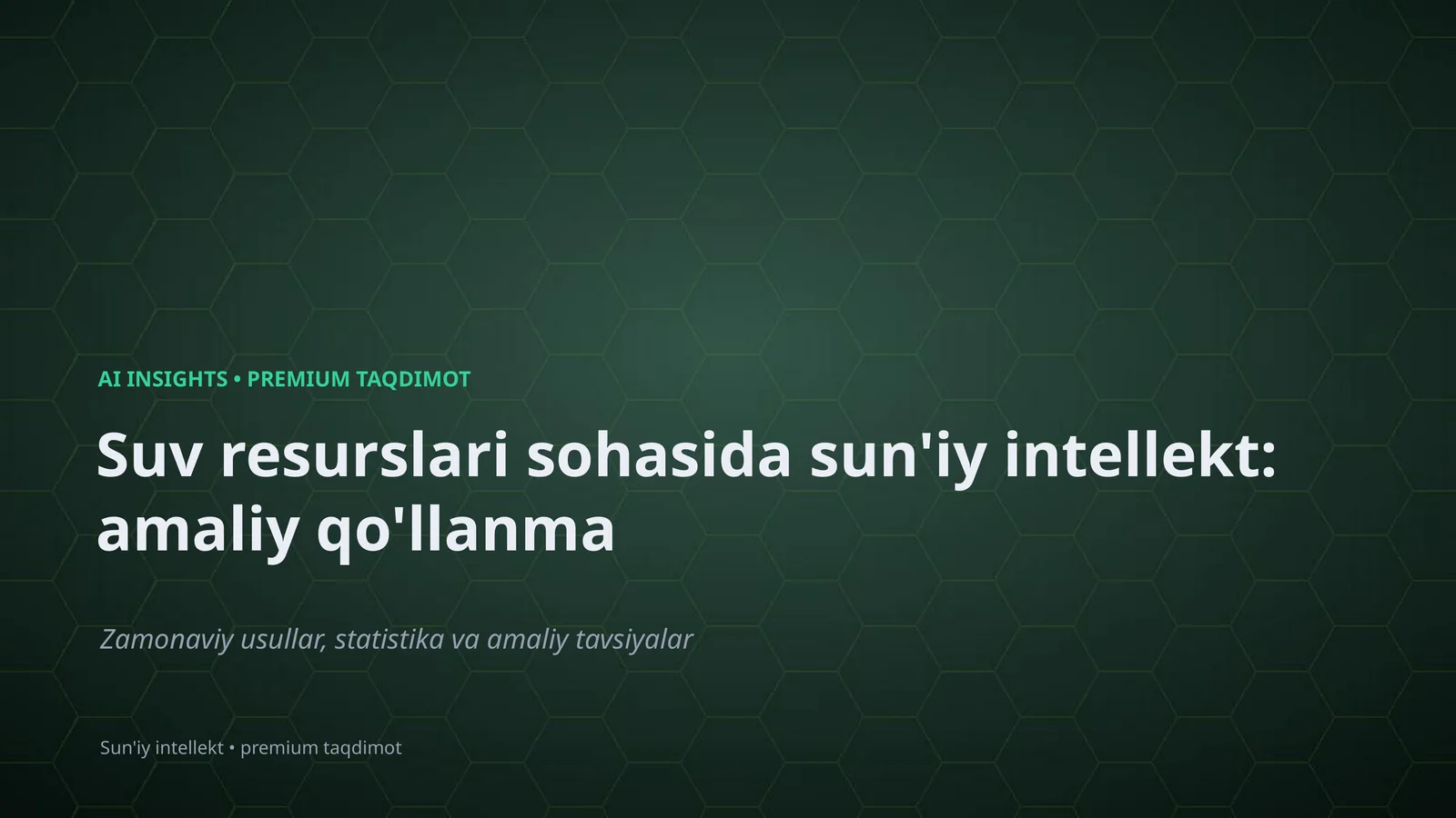 AI INSIGHTS • PREMIUM TAQDIMOT