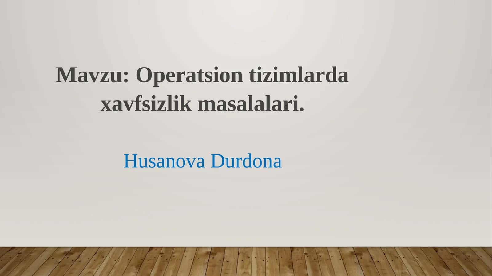 Operatsion tizimlardagi xavfsizlik masalalari