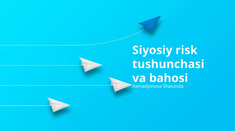 Siyosiy risk tushunchasi va bahosi