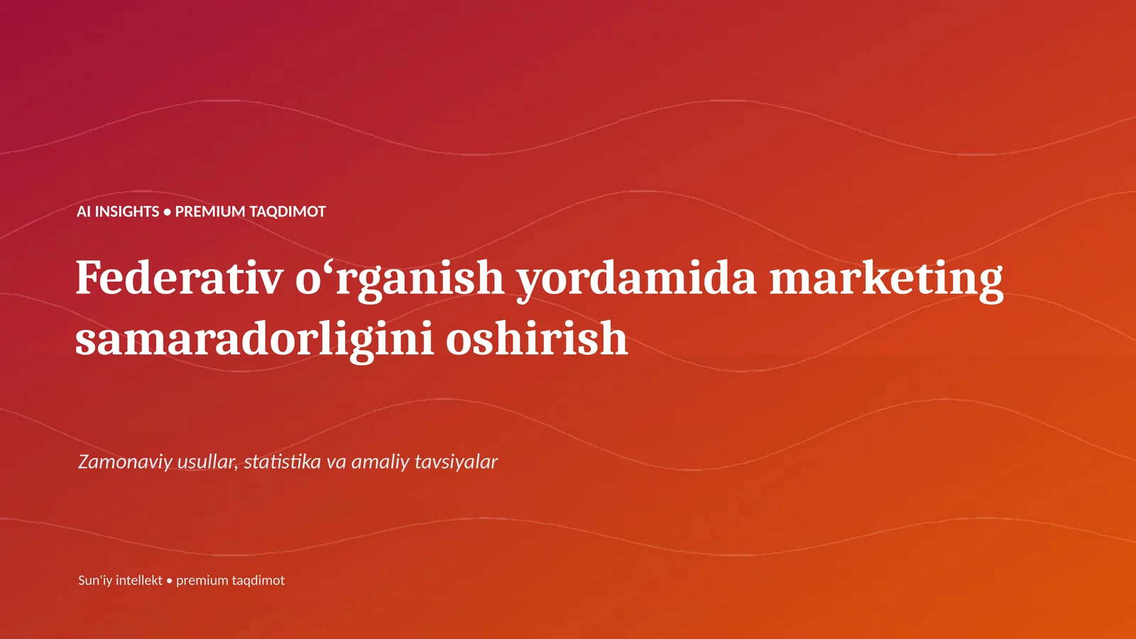 AI INSIGHTS • PREMIUM TAQDIMOT