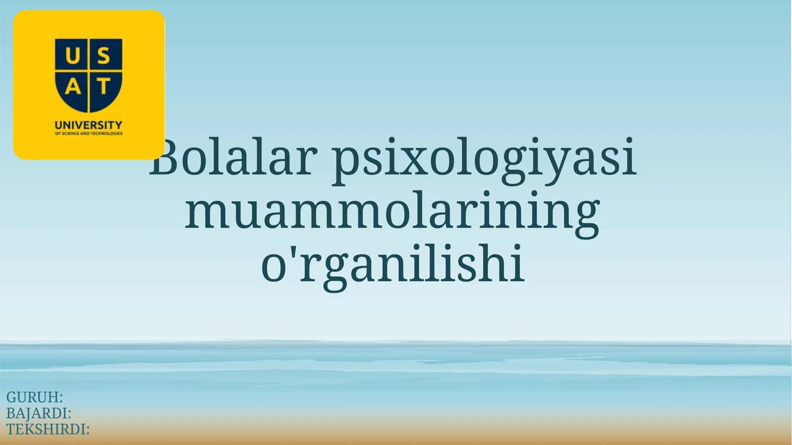 Bolalar psixologiyasi muammolari