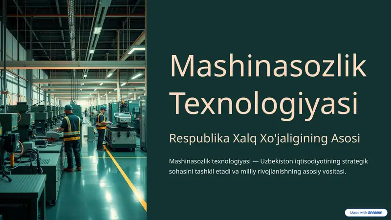 Mashinasozlik texnologiyasi