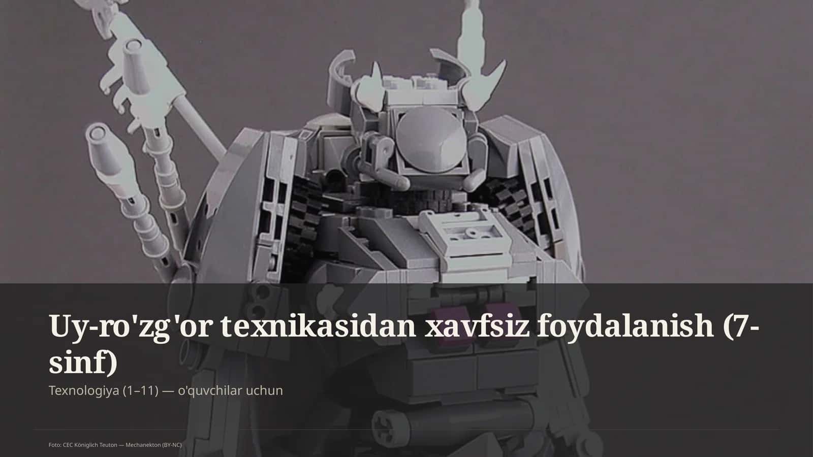 Uy-ro'zg'or texnikasidan xavfsiz foydalanish (7-sinf)