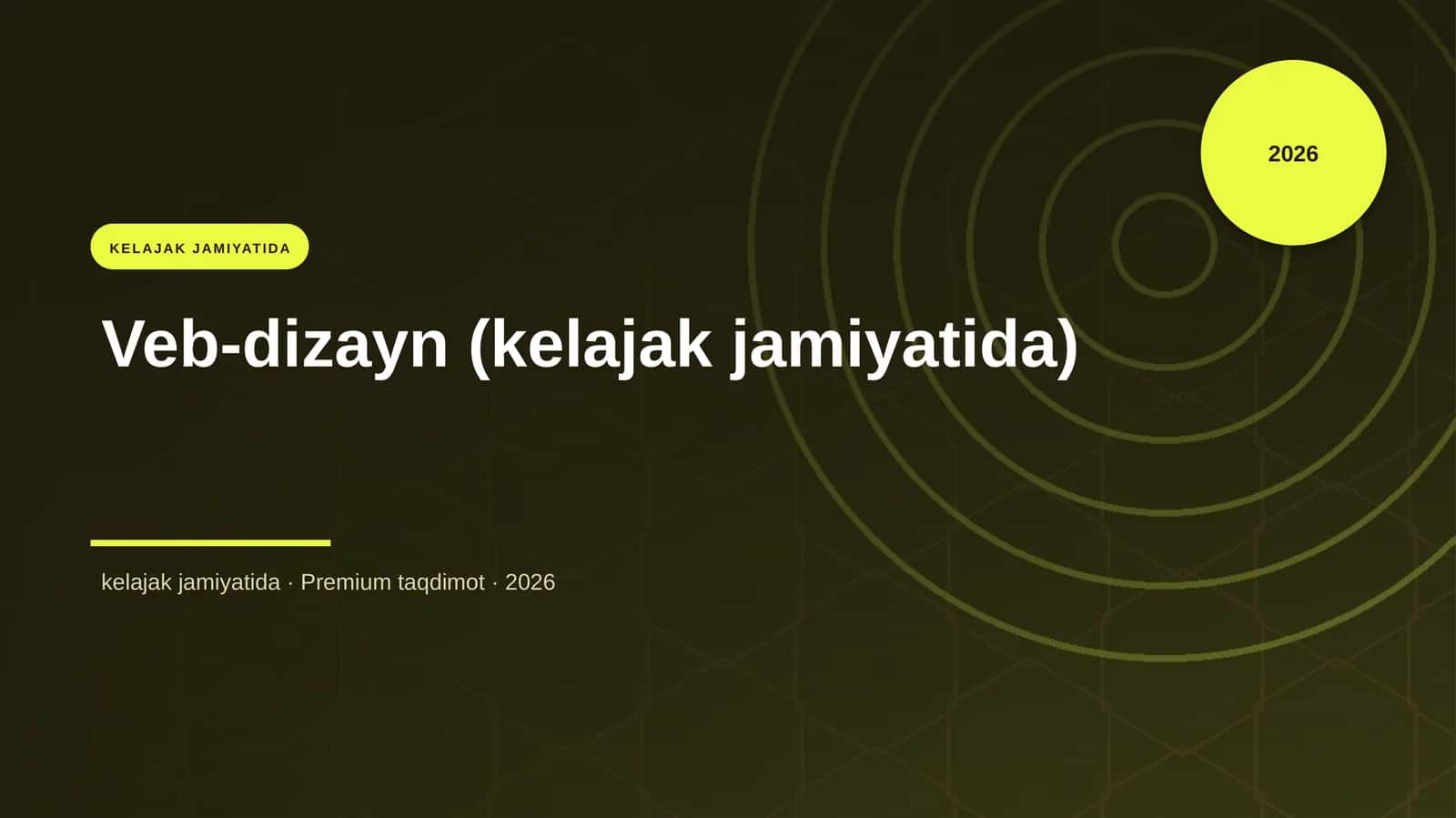 Veb-dizayn (kelajak jamiyatida)