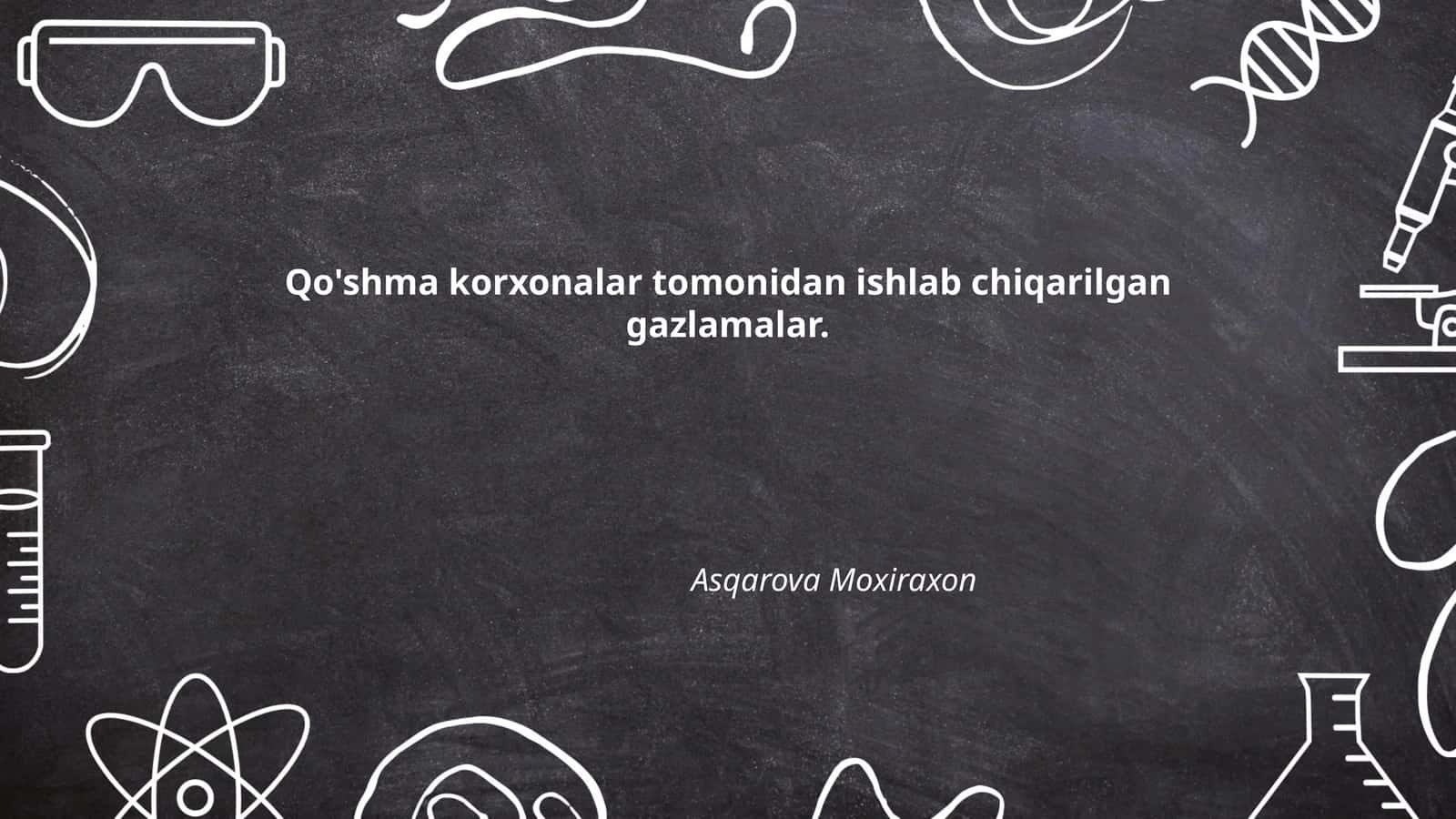 Qo'shma korxonalar tomonidan ishlab chiqarilgan gazlamalar