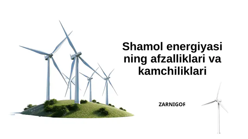 Shamol energiyasining afzalliklari va kamchiliklari