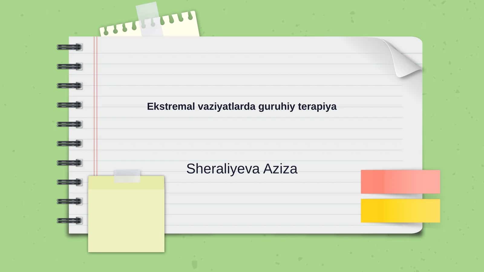 Ekstremal vaziyatlarda guruhiy terapiya