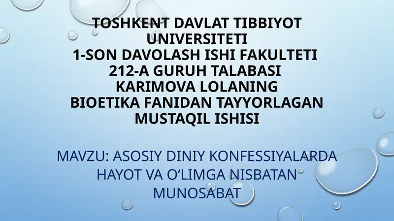 diniy konfessiyalar