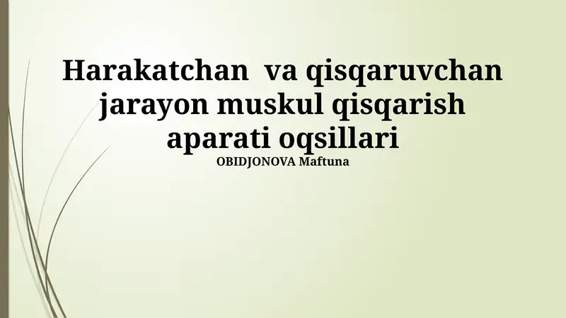 Mushak qisqarish apparati oqsillari
