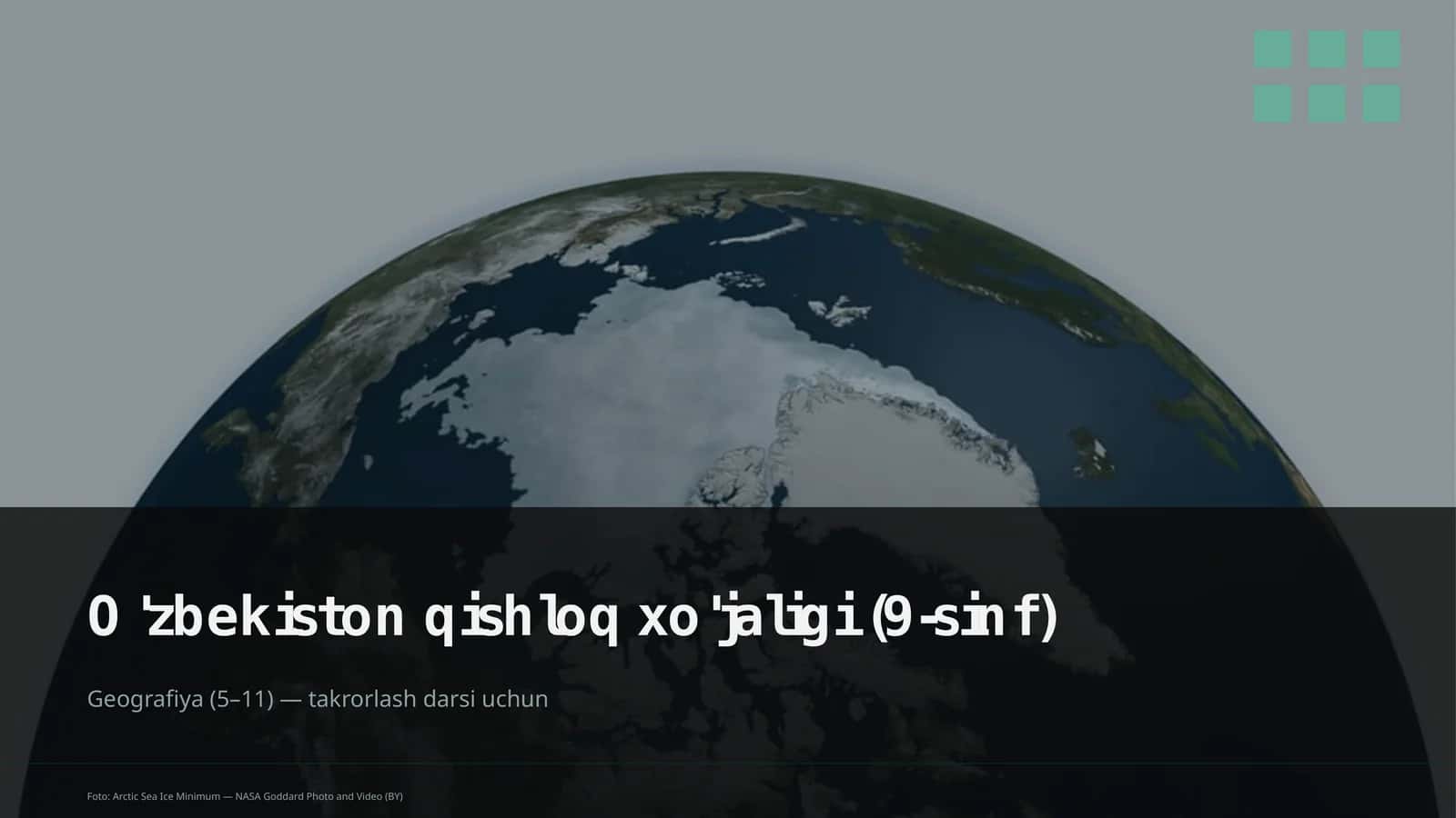 O'zbekiston qishloq xo'jaligi (9-sinf)