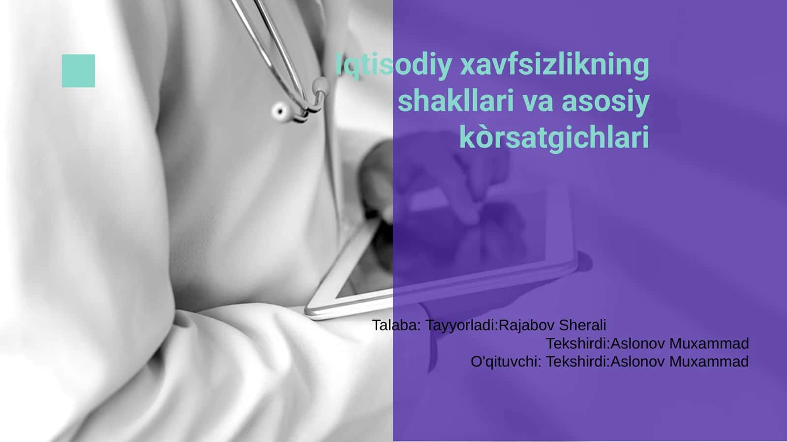 Iqtisodiy xavfsizlikning shakllari va asosiy kòrsatgichlari