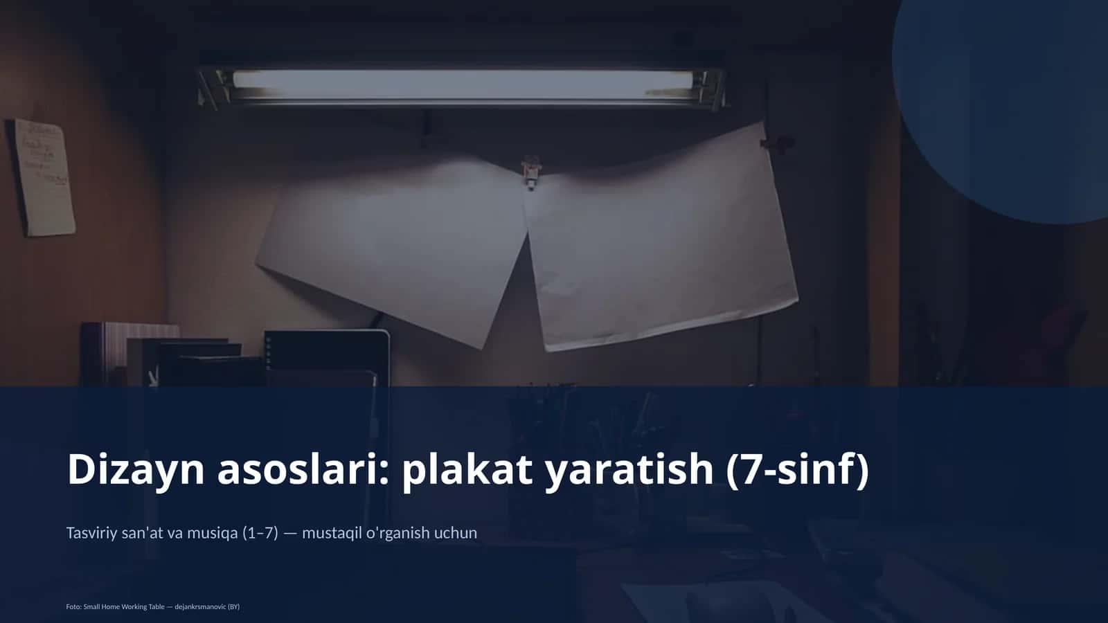 Dizayn asoslari: plakat yaratish (7-sinf)