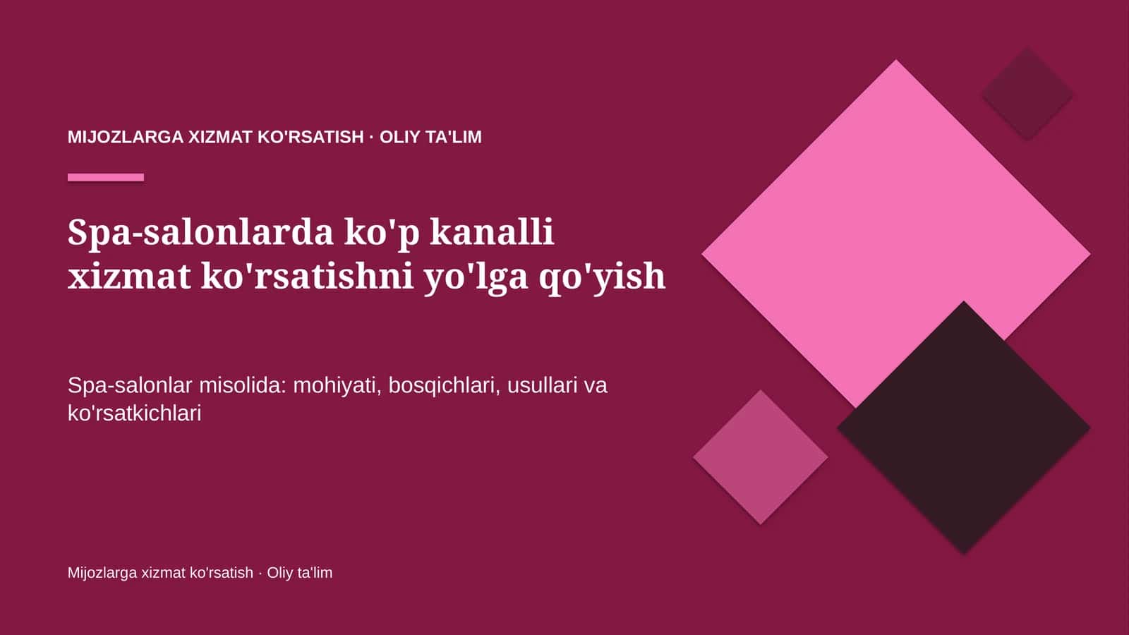 spa salonlarda ko'p kanalli xizmat ko'rsatishni yo'lga qo'yish 3207